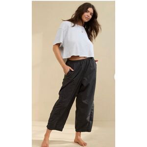 Aerie Medium poplin black lightweight beachy track yoga pants vacation New